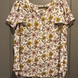 LOFT flutter sleeve top